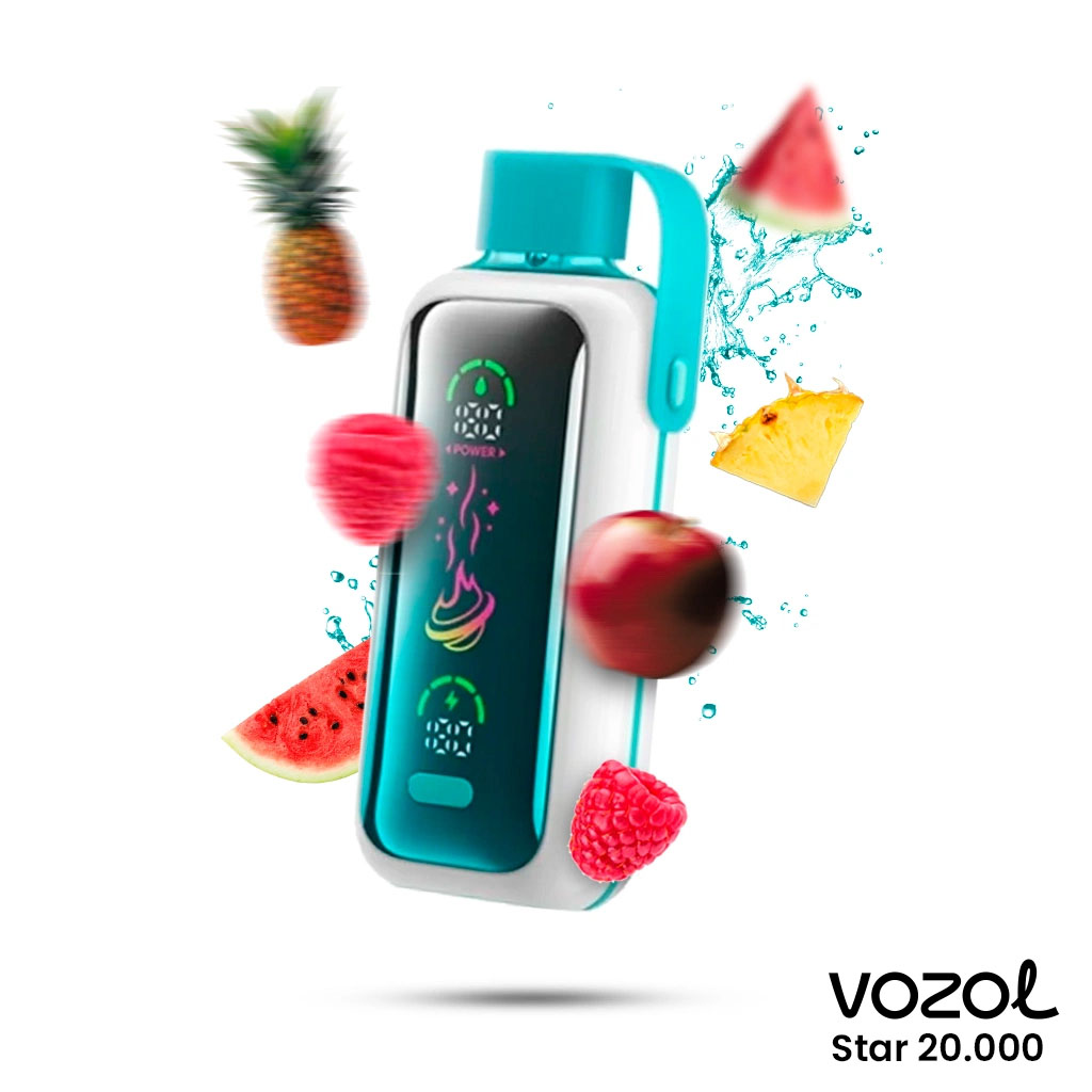 vozol-star-20000-raspberry-apple-watermelon-pineapple Raspberry Apple Watermelon Pineapple