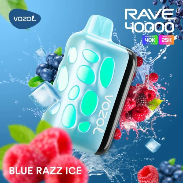 Vozol Rave 40000 Blue Razz Ice