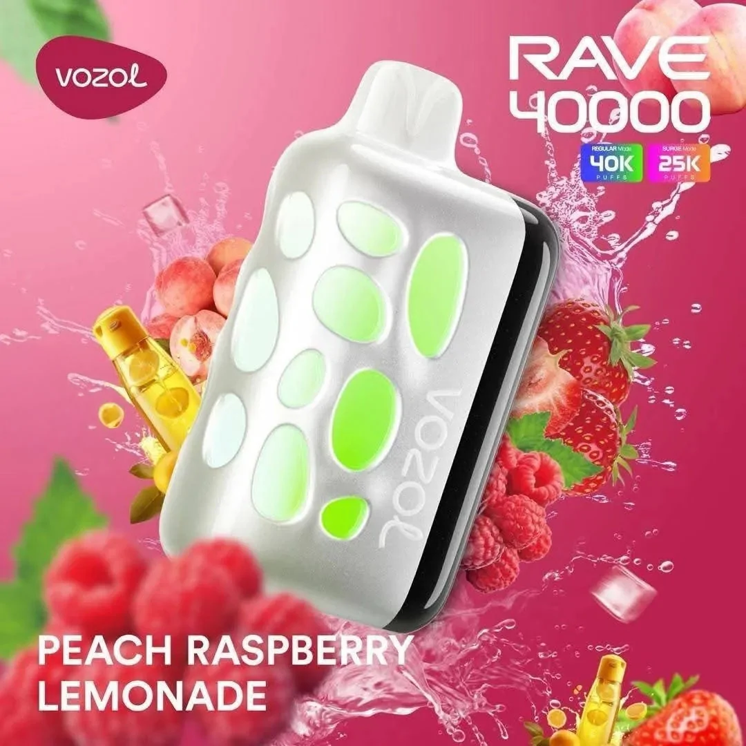 Vozol Rave 40000 Peach Raspberry Lemonade - Görsel 1